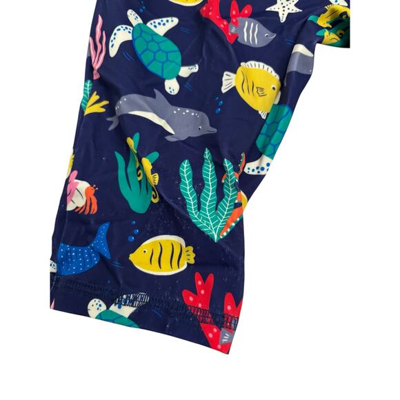Baby Boden Swim Set Kids 2-3Y 98cm Navy Two Piece Rash Guard Ocean Life UPF 50+ - Picture 5 of 16
